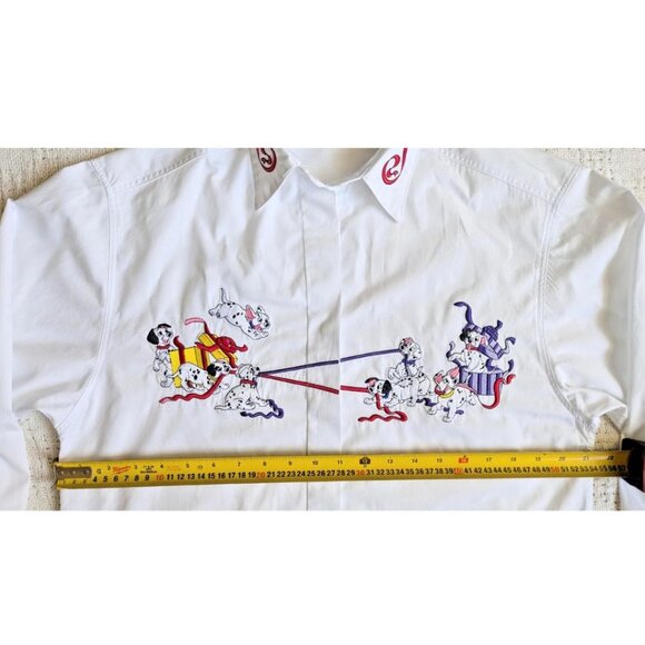 Vintage Disney Embroidered Mens Womens Unisex Shirt 101 Dalmatians White Size S - Picture 4 of 6